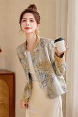 新中式国风外套女2025超火春季新款气质高级感超好看漂亮提花上衣，女装短外套，韩然一族