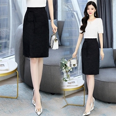 2024夏季新款时尚气质减龄纯色半身裙高腰显瘦百搭A字裙优雅淑女风，女装半身裙，火爆靓佳人