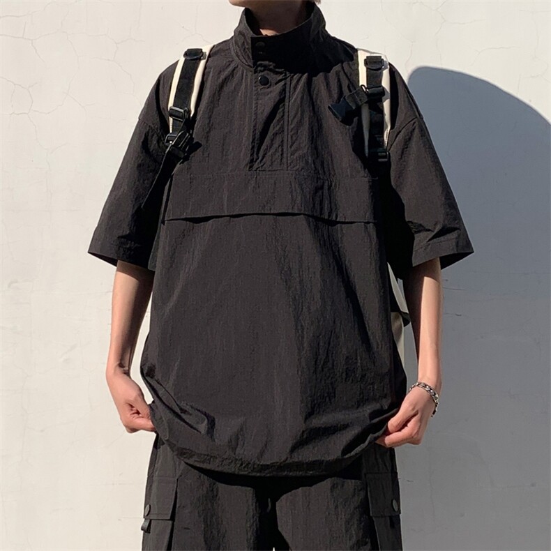 2025夏季新款冰丝POLO衫翻领翻晒短袖T恤109-T0066-P40,男装Polo衫,星座109