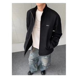 日系cityboy夹克外套男2025春秋新款宽松潮牌青少年休闲黑色上衣图片