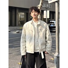 26春装高品质老钱风立领夹克外套男女美式潮牌拉链工装风宽松上衣，男装夹克，电商A486