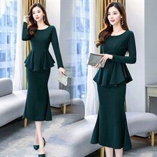 2021年新款潮流时尚套装舒适长袖春季个性气质百搭休闲套裙套装，女装职业装，韩美纤衣