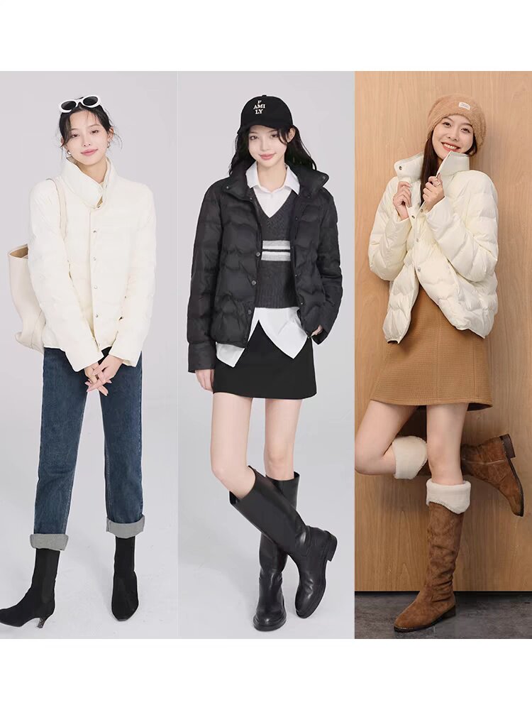 2025年秋季美洋速暖鹅绒服定制高阶尼龙*轻暖短款羽绒外套,女装羽绒服,泰合衣坊