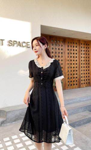 夏装新款绣花减龄显瘦连衣裙ML.XLXXL，女装连衣裙，艾涵o