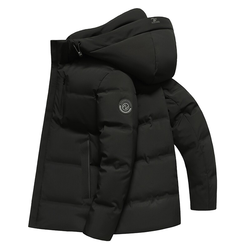 鹅绒保暖冬季羽绒服加厚男士羽绒外套潮连帽臂章A266-YR2507-P265，男装羽绒服，电商A266