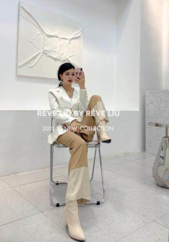 收腰西装外套，女装西装，REVE LIU