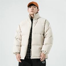 光版二开立领棉衣男加厚棉袄纯色潮棉服A266-P03-P35特批黑色P35，男装棉衣，电商A266