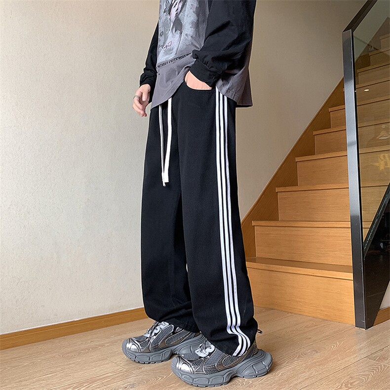 牛仔裤男秋季新款宽松大码直筒裤阔腿裤K2358-P48图片