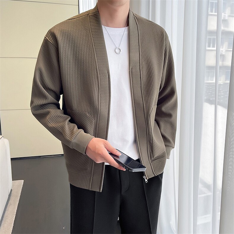 轻熟风~2024早春新款无领夹克K456/P80,男装夹克,电商B331