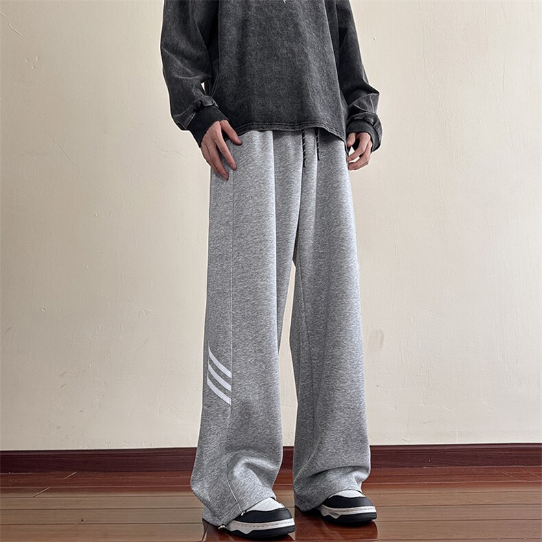休闲裤男2024春季新款港风宽松华棉复合牛奶丝高品卫裤K6688-P45,男装休闲裤,星座214-3