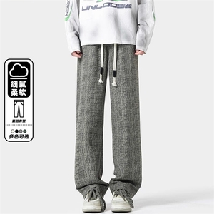 扎染裤子男冬加绒加厚灯芯绒脏脏裤情侣长裤加大码M-5XL K66 P45图片