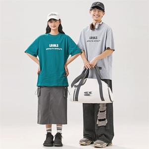 2024夏季新款男装日系潮牌纯棉印花圆领宽松短袖休闲T恤T918-F40图片