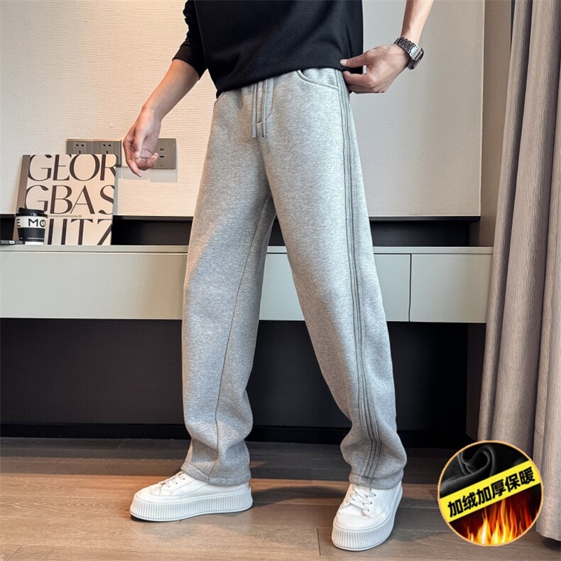 抖音K2602常规特P48加绒P58港风店主小伙加绒弯刀卫裤图片