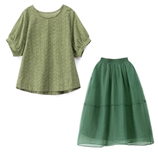 醉清风慕芸纱法式优雅气质仙女A摆薄款显瘦半裙，女装大码女装，奕阳依阁