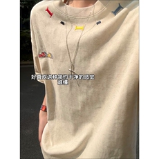 美式重磅绣花短袖T恤圆领宽松半袖上衣BFA0001-P42，男装T恤，星座208-5
