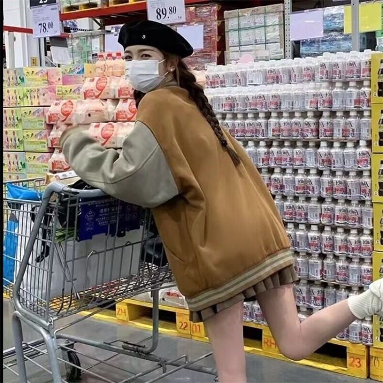 美式复古棒球服外套男女情侣秋季新款小众百搭休闲高级感洋气上衣,男装夹克,星座506A