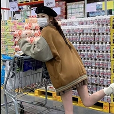 美式复古棒球服外套男女情侣秋季新款小众百搭休闲高级感洋气上衣，男装夹克，星座506A