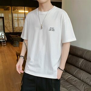 短袖t恤男装2021新款圆领夏季半袖纯棉打底衫潮流DS727T图片
