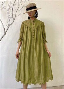 2022连衣裙,女装连衣裙,仓沐麻衣