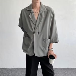 夏季新款冰丝衬衫七分袖文艺宽松衬衫百搭 外套WC1033-P45图片