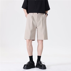 夏垂感西装短裤男宽松休闲短裤男外穿五分短裤韩版中裤K6442-P37，男装牛仔裤，星座412-3