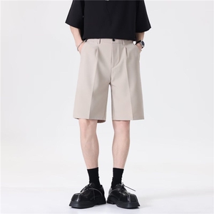 夏垂感西装短裤男宽松休闲短裤男外穿五分短裤韩版中裤K6442-P37