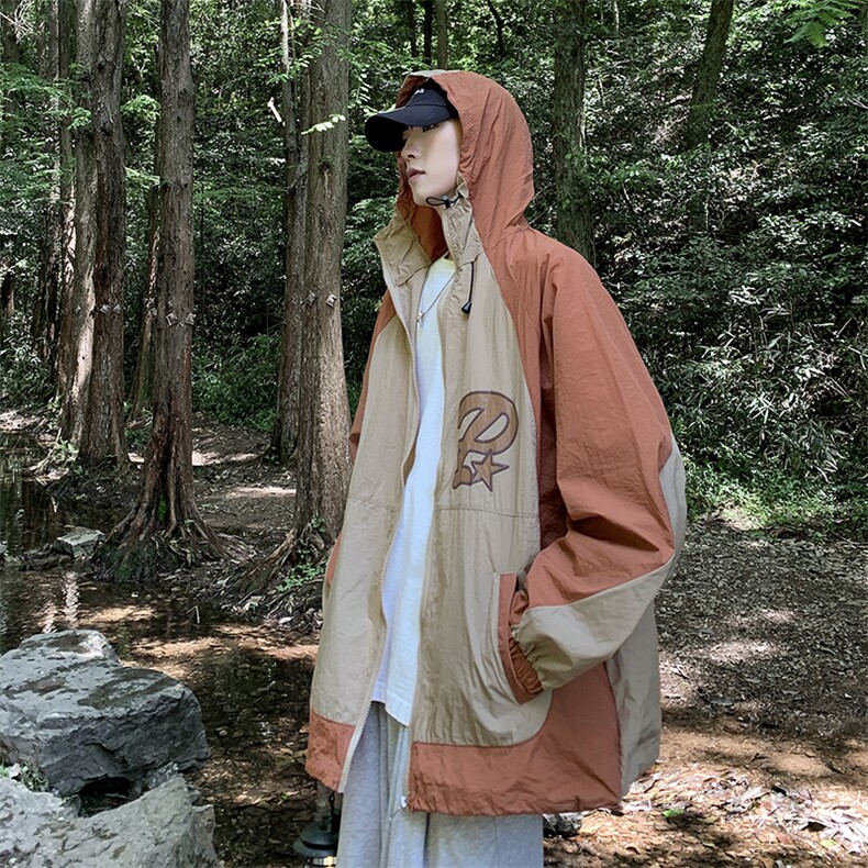 Wt11-P42山系夏季宽松型褶皱防晒服,男装夹克,星座1501-1