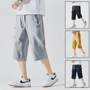 2025夏季新款男士七分裤时尚休闲马裤潮流男裤子KZ1075-P28