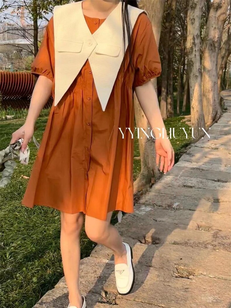 夏季华夫格披肩两件套裙，其它，迎盈柳韵