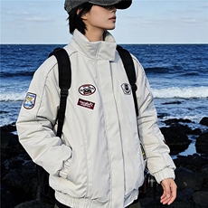 1506/QJK6010/P69徽章刺绣常规款防风夹克潮牌解析机车服，男装夹克，星座1506