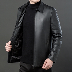 2301-1秋冬新款男士真皮羽绒服可脱卸内胆牛皮外套商务男装P600，男装羽绒服，电商B360A（原721A）