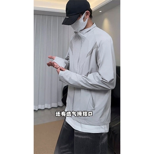 【现货 】骑行防晒衣 5X3027-TP55不  网布拼接防晒服图片