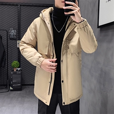 有版权主推款中长款连帽纯色风衣夹克外套学生团体班服羽绒服，男装羽绒服，星座301D-5(原星座1415）