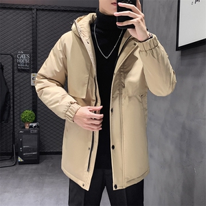 有版权 主推款中长款连帽纯色风衣夹克外套学生团体班服羽绒服图片