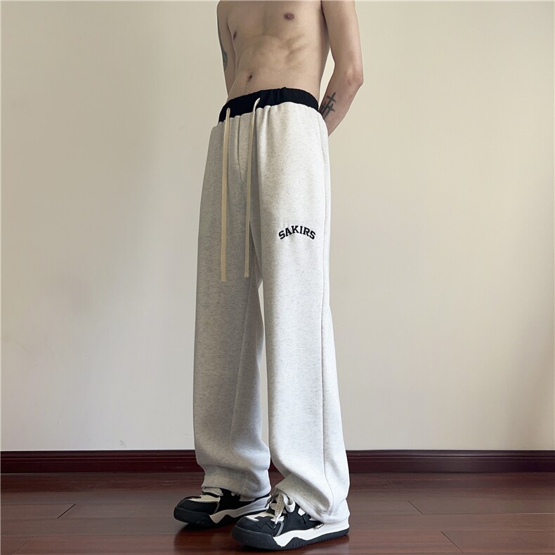 抖音得物品质可束脚百搭休闲卫裤212-2-DY78-特P40加绒特P45,男装休闲裤,星座808A-1