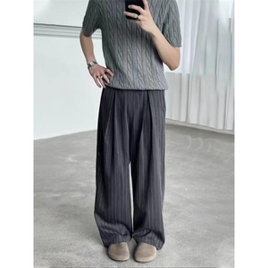 网图~老钱风 A字褶Cleanfit直筒休闲裤西裤 CK787/特P48图片
