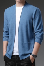 BBS6036男式2023秋季新款西服针织开衫西装领商务休闲男装P72，男装针织衫/毛衣，电商B360