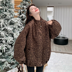 现货数据好麂皮豹纹加棉外套2C277-5839-P165-K268，女装棉衣/棉服，2C277