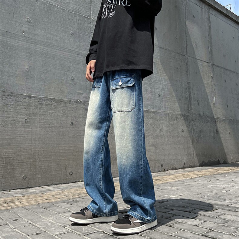B2212022秋装新款美式ins高街暗黑工装牛仔裤LK22062-P60控78,男装牛仔裤,电商B221