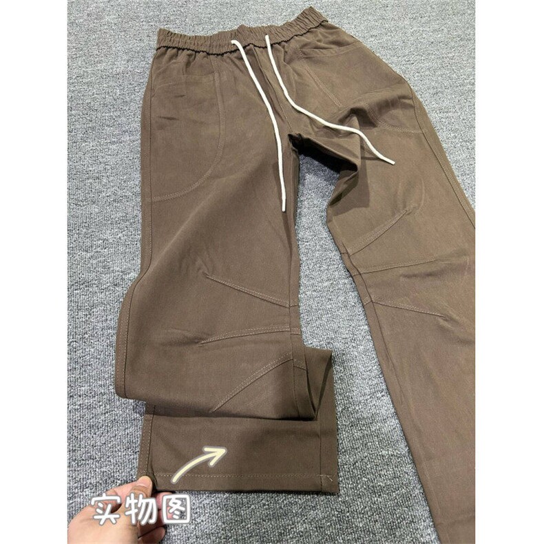 港风春夏款男工装裤大口袋明线褶皱刀割纯棉长裤H390P52,男装休闲裤,星座1013-1
