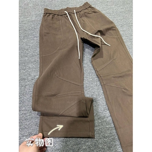 港风春夏款男工装裤大口袋明线褶皱刀割纯棉长裤H390P52