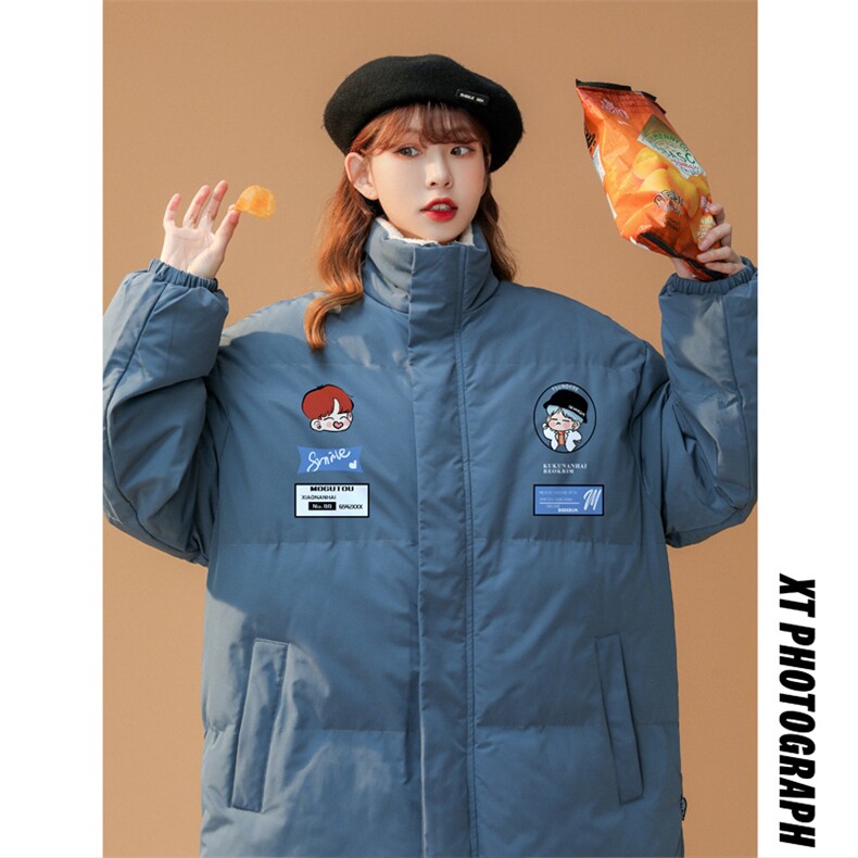 ！2023冬季新款男女同款立领棉衣百搭情侣棉服外套MY110特P78图片