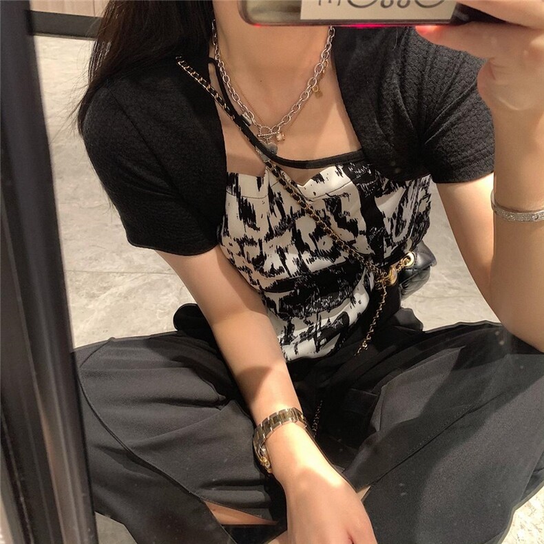 假两件抹胸t，胸罩，XTZ style