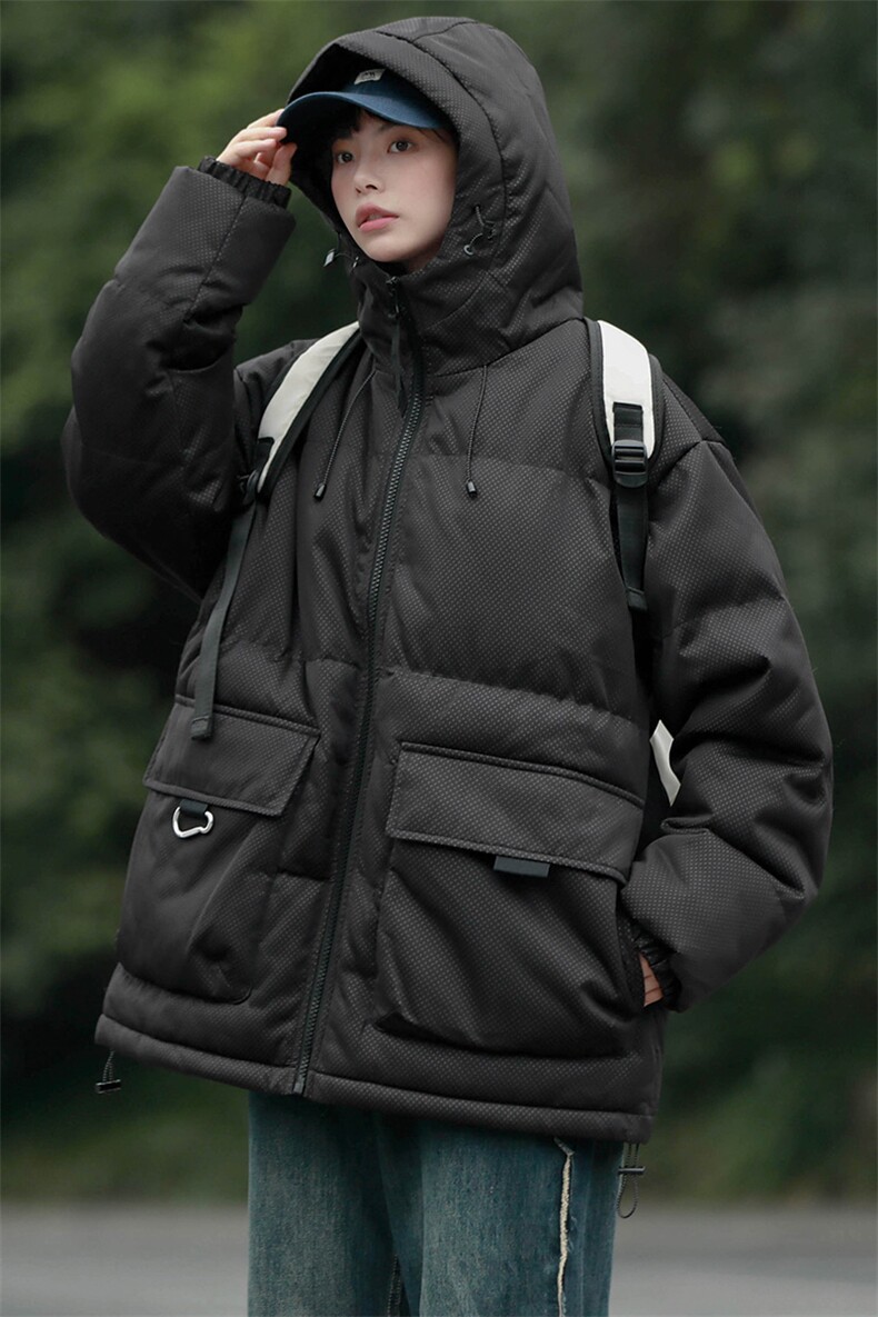 冬上新加棉加厚棉服中性纯色连帽棉衣外套男女8333-P115控价158,男装棉衣,电商A441-1