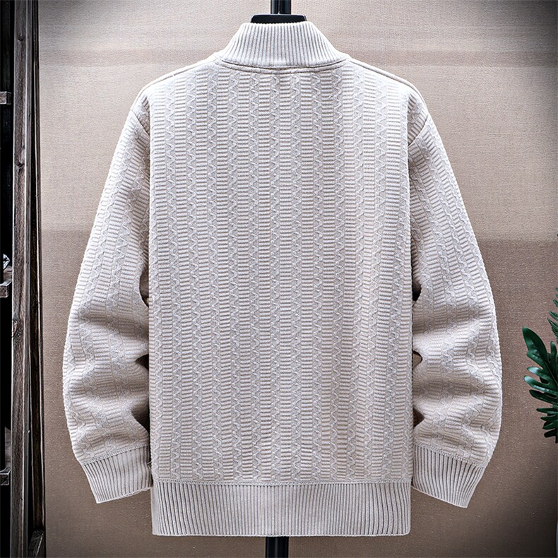 品质好秋冬季男士休闲开衫立领毛衣外套百搭加绒夹克8996-P48元,男装针织衫/毛衣,星座1706