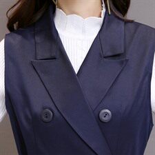 风衣2021年秋季无袖中长款修身时尚潮流韩版优雅气质，女装风衣，奕阳依阁