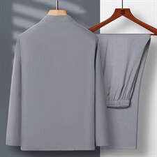 亚麻t恤男短袖夏季宽松刺绣上衣唐装潮流风男装棉麻半袖套装，男装休闲套装，电商B212（原钱塘6029）
