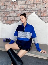 拼色空气卫衣，女装卫衣/绒衫，韩外