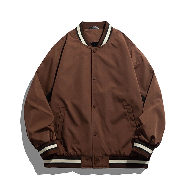 白底平铺小牛津上衣夹克宽松落肩拼色棒球服外套JK701-P65,男装夹克,星座1204-3