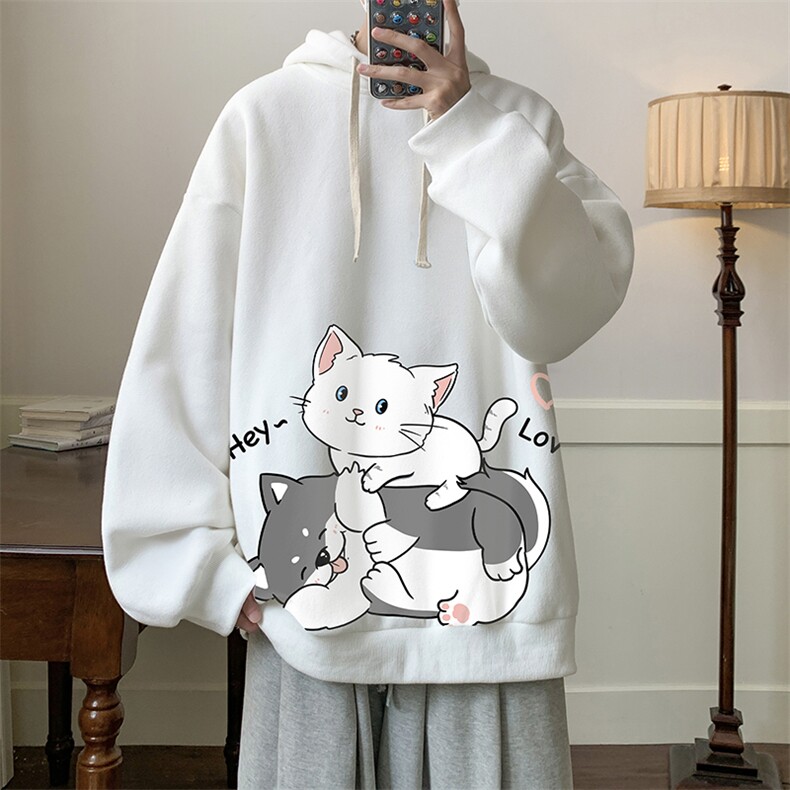连帽卫衣男大码运动服帽衫外套WY2300-P35 加绒款-P40图片